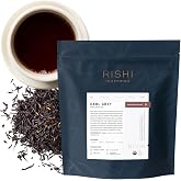 Rishi Tea Earl Grey Organic Black Loose Leaf Tea, Caffeinated, 1lb | Energizing Black Tea Blend, Bergamot Essential Oil, Sustainable, 50+ Servings