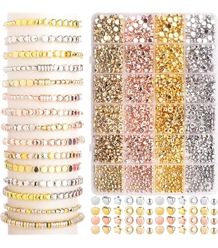 2000 Golden Tone Metallic Acrylic Beads - 3mm Smooth Round Spacer Beads For Jewelry Making