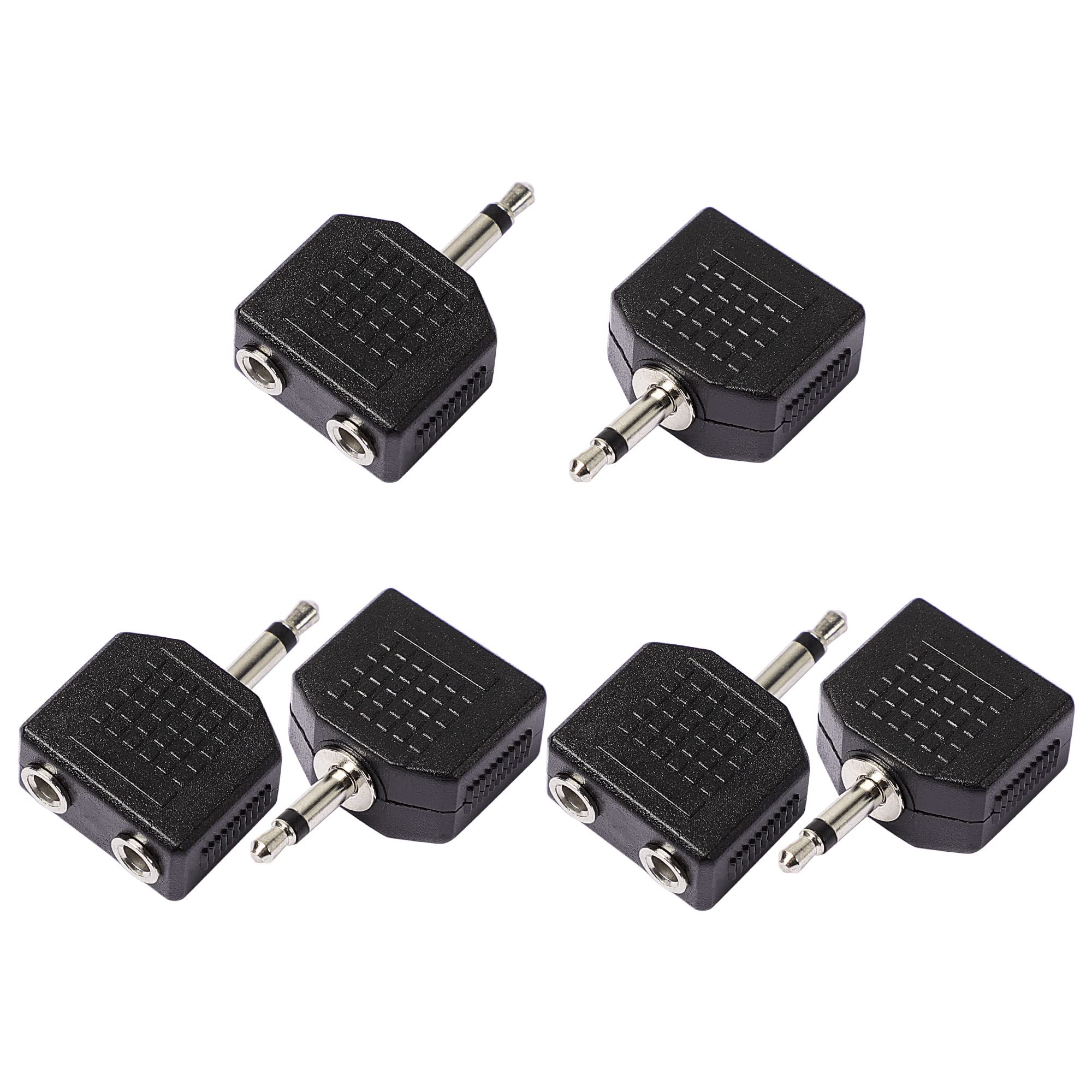 Photo 1 of uxcell 3.5mm (1/8 Inch) to 2 Port 3.5mm (1/8 Inch) Headphone Jack Y Splitters, 6 Pcs Stereo Audio Splitter 3.5mm Mono Audio Male Connector to 2 x 3.5mm Female Jack Adapters Converter