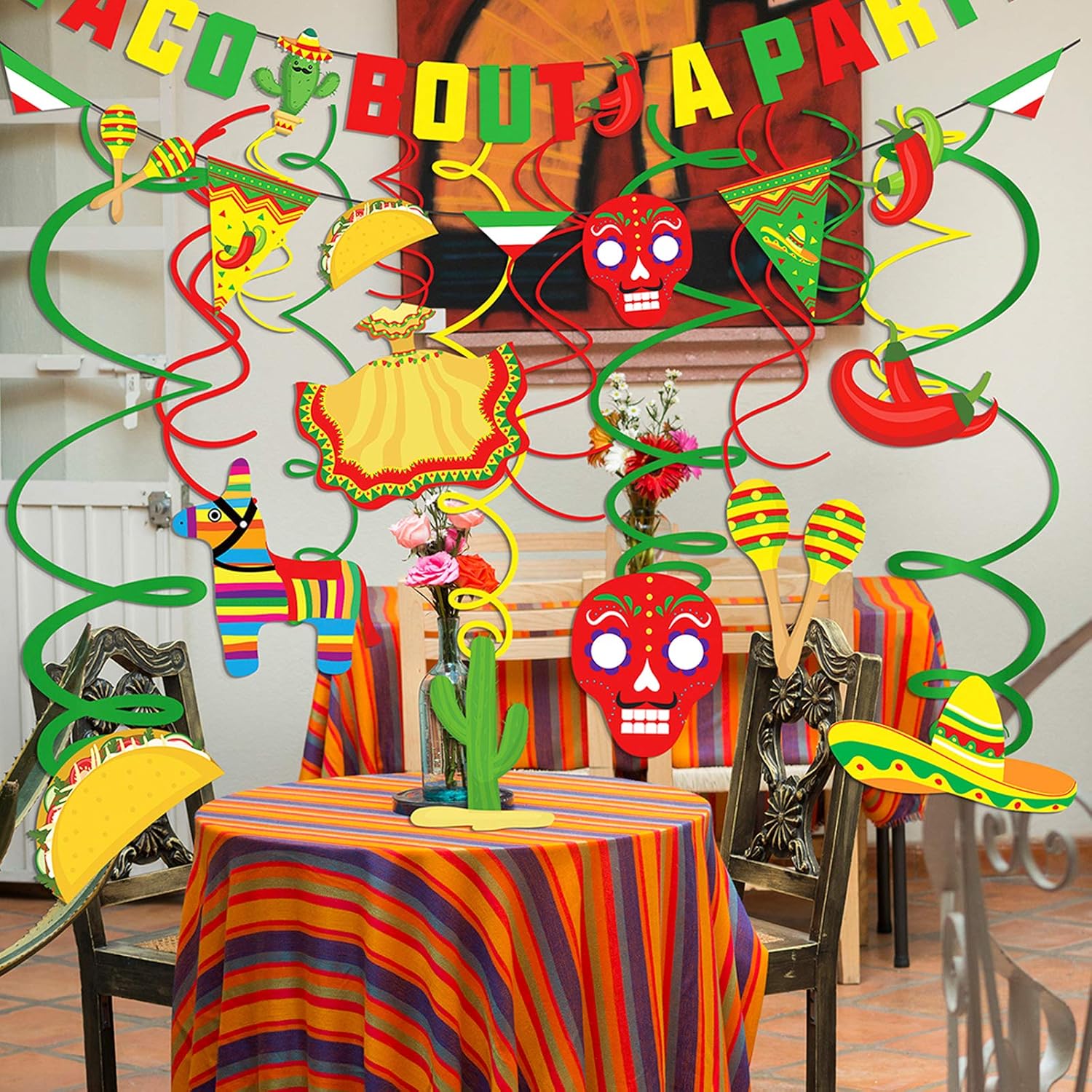 PADELO Cinco De Mayo Fiesta Hängedekoration mexikanische Fiesta Party