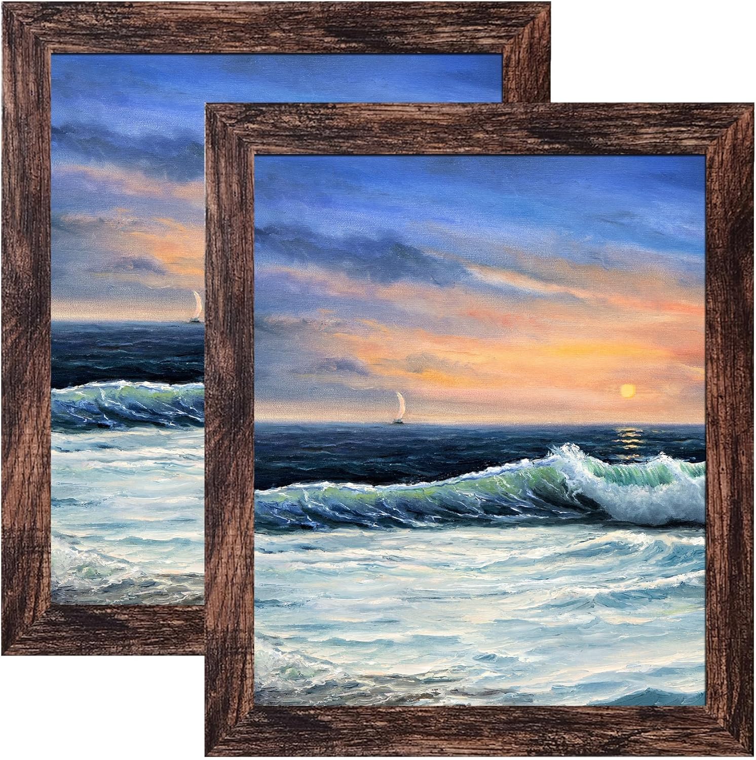 Photo Albums, Frames & Accessories - LUCKYLIFE 8x10 Picture Frame Brown for Wall Mounting or Tabletop Display, 2 Pack