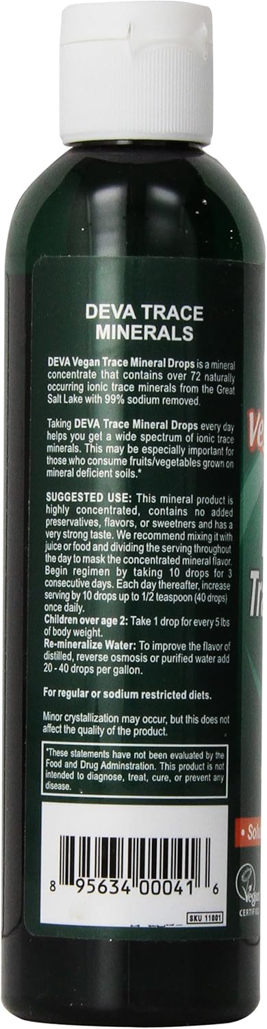 Deva Nutrition Trace Mineral Drops, Vegan, 8 oz: Health & Personal Care