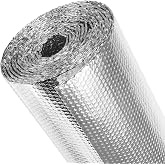 fowong Reflective Window Insulation Roll, 48" x 10 Ft Aluminum Heat Blocker | Window insulation for winter, double side reflective foil, bubble layer, window, RV, camper, easy to cut, folded for shipping