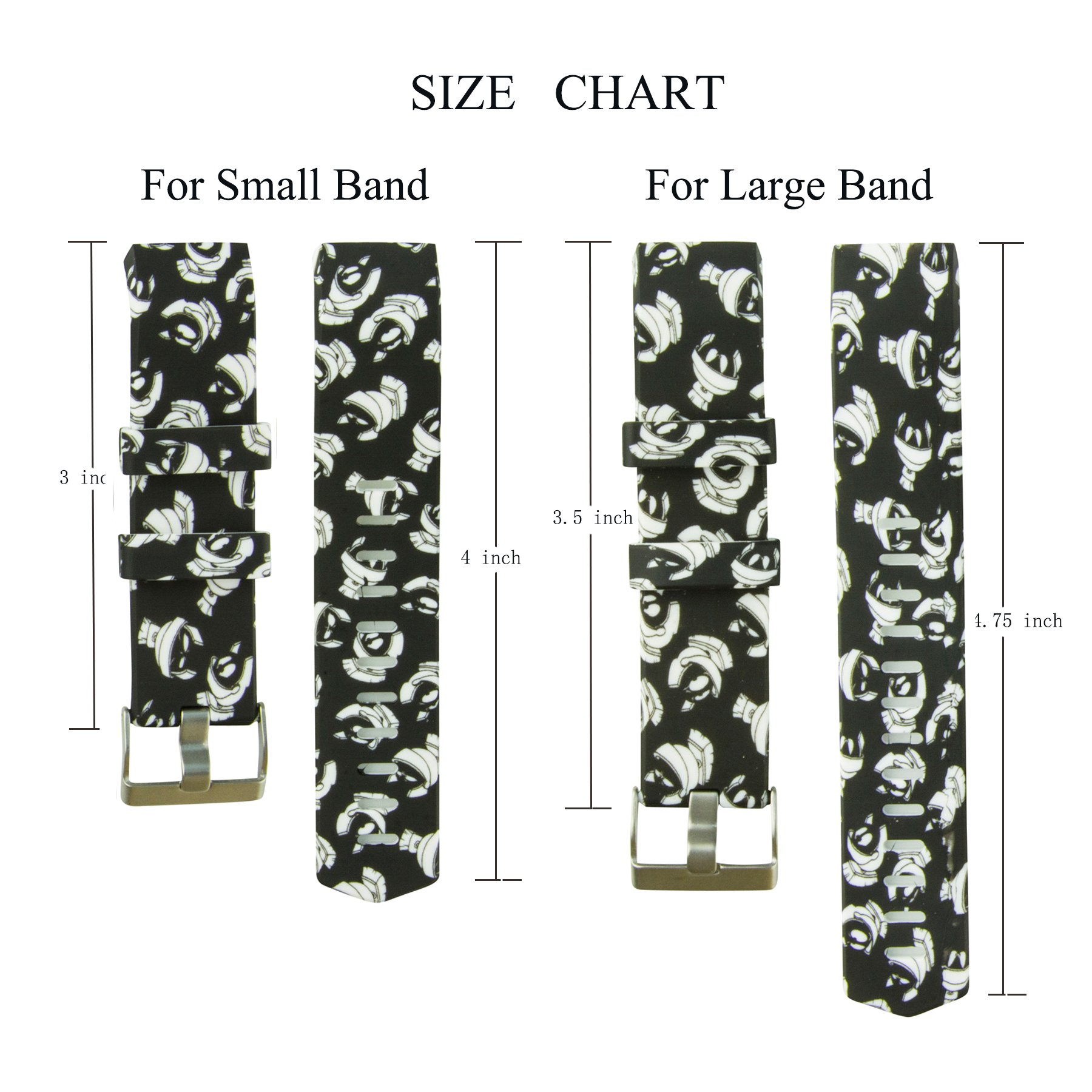 Fitbit Charge 2 Band,Soft Silicone Adjustable Replacement Sport Strap Floral Design Bands with Classic Buckle Fitness Accessory Wristband for Fitbit Charge2 (Pattern-7, Large (Wrist 6.5\