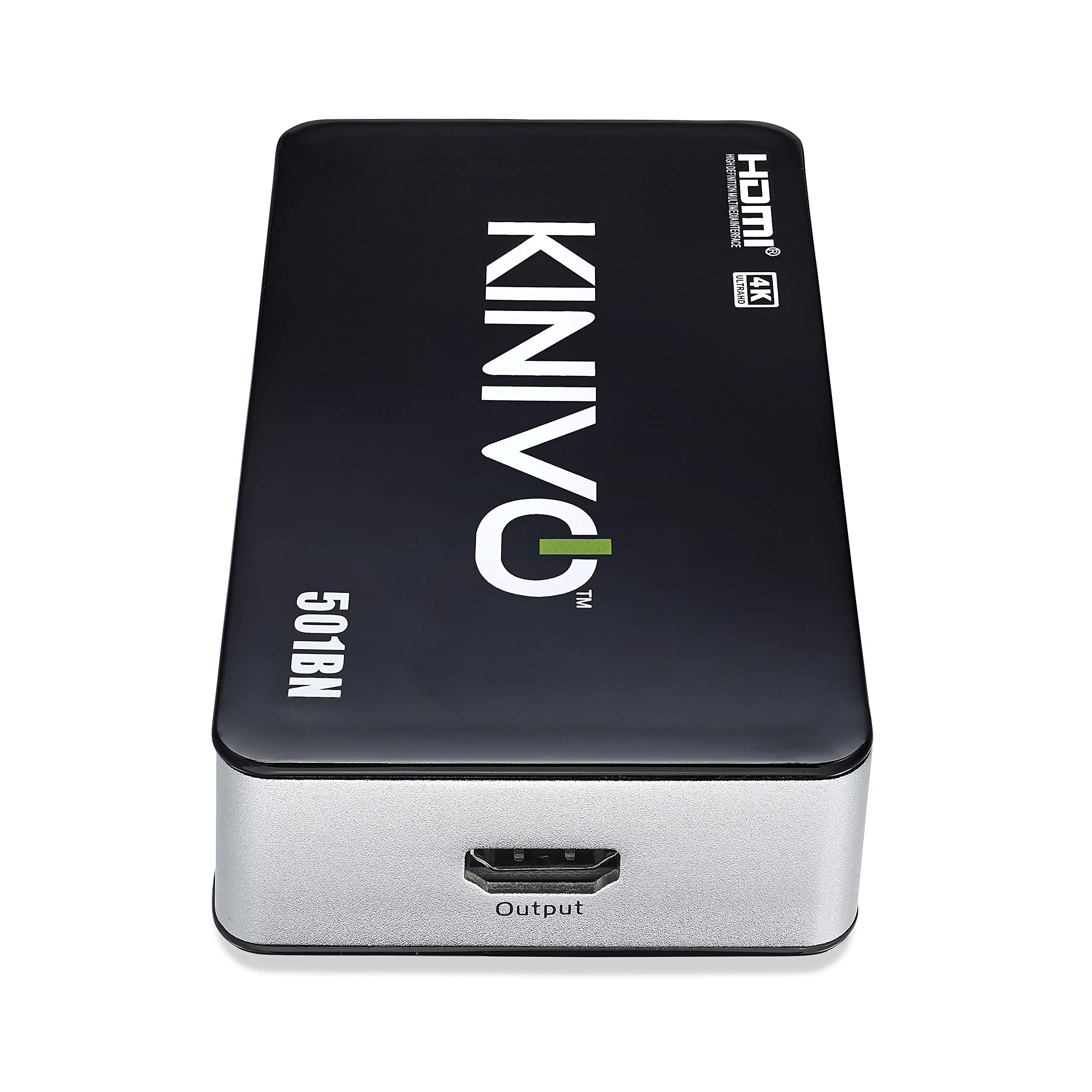 Kinivo HDMI Switch 4K HDR 501BN (5 in 1 out, 4K 60Hz HDR, HDMI 2.0, High Speed 18Gbps, IR Remote, HDCP) - Compatible with Roku, PS5, Xbox, Apple TV, Nintendo Switch, Cable Box