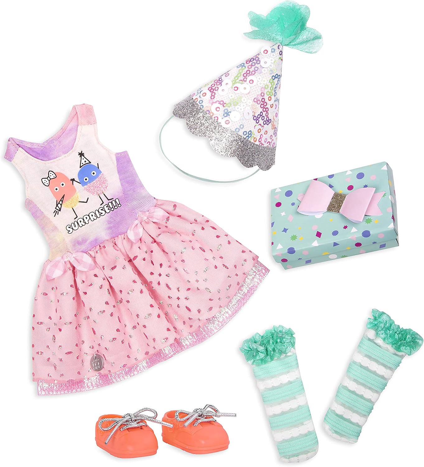 Glitter Girls, 14-Inch Doll Clothes, What A Surprise!, Deluxe Birthday Party Doll Outfit, Toys, Clothes