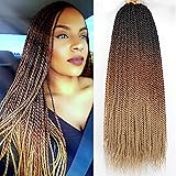 VIOLET Senegalese Twist Crochet Hair For Black Women 18 Inch Long Pre Twisted Twist Crochet Hair 20 Strands/Pack Pre Looped C