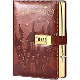 CAGIE Diary with Lock - 288 Pages Lockable Diary for Boys 100gsm Ink-Proof Paper A5 Waterproof Hardcover Lock Journal for Girls and Boys Gifts