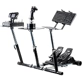 Wheel Stand Pro Super Warthog Flight stand Compatible With Thrustmaster HOTAS WARTHOG, Saitek/Logitech rudders. Rudders/mouse/keyboard/throttles not included.