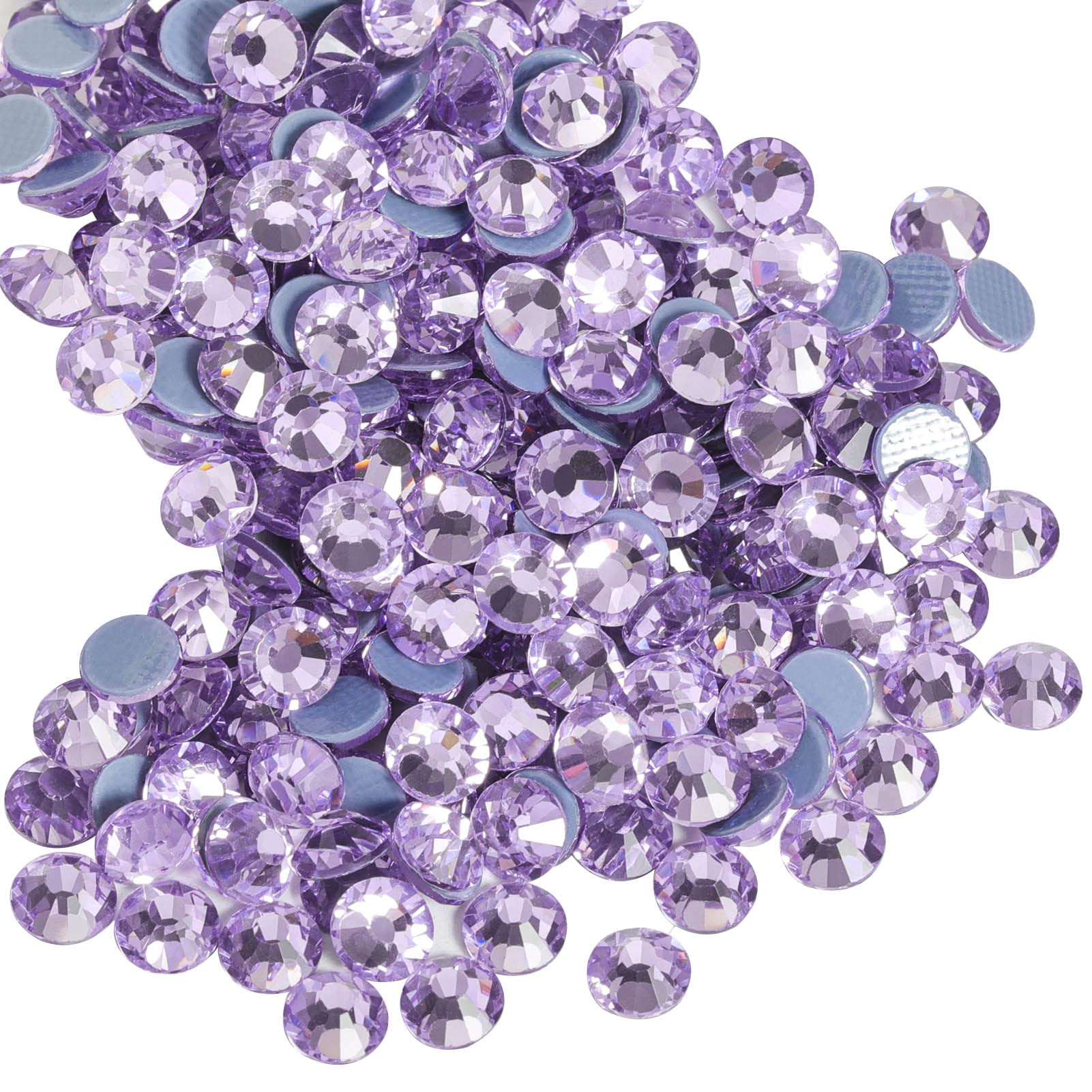 Beadsland Hotfix Rhinestones, 1440pcs Flatback Crystal Rhinestones for Crafts Clothes DIY Decorations, Violet, SS20, 4.6-4.8mm — image 1