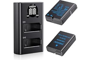 ENEGON EN-EL14/EL14a Battery (2 Pack) and Smart LCD Dual Charger Kit for Nikon D3100, D3200, D3300, D3400, D3500, D5100, D5200, D5300, D5500, D5600 DF Coolpix P7000 P7100 P7700 P7800 Cameras