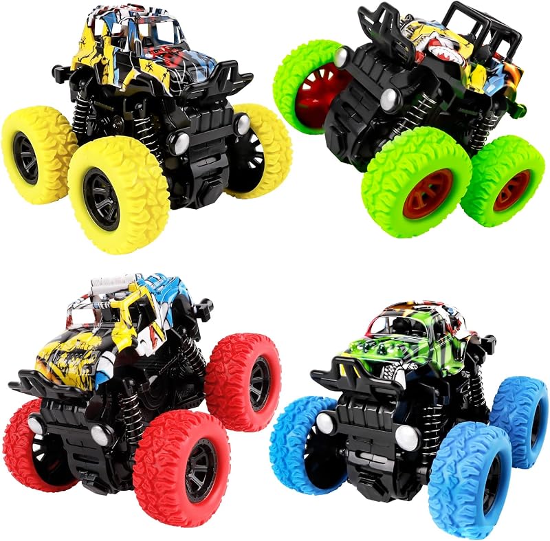 m zimoon Monster Truck 4 Inertia Cars 360° Rotation Friction Powered Off-road