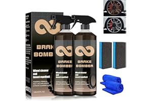 OMAKY Brake Bomber Wheel Cleaner,Non-Acid Truck & Car Wheel Cleaner,Perfect for Cleaning Wheels and Tires,Rim Cleaner & Brake Dust Remover,Safe on Alloy,Chrome,Painted Wheels 120ML(2PCS Set)