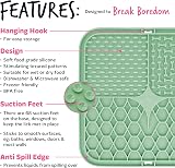 Bugalugs Lick Mat Slow Feeder 2x Food Grade BPA Free Spatula & Brush Green Beige view 4