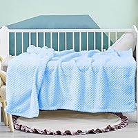 Exclusivo Meacla Waffle Tetured Soft Fleece Baby Blanket,Swaddle Blanket(Baby Blue,30X40 inches)-Cozy Warm and…