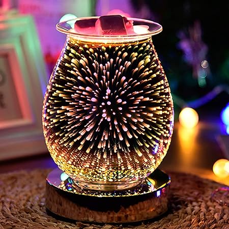 lampara de aroma 3d sensible al tacto con efecto de fuegos artificiales quemador de aceite electrico fundidor de cera increibles aromas para