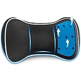 SAMSONITE, Infused-Gel Car Neck Pillow with Airflow Memory Foam, Headrest Support Cushion for Driving, Universal - Fits Any Vehicle, Including SUVs and Trucks, Washable Cover, Black…