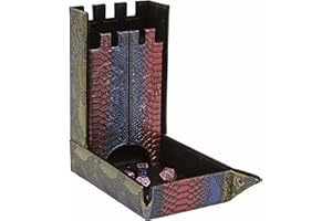 Forged Dice Co. Draco Castle Foldable Dice Tray and Dice Tower - Foldable DND Dice Tray and Dice Rolling Tray Tower - Perfect for Dungeons and Dragons RPG and Tabletop Gaming