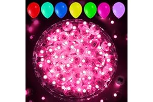 Aogist 50 Pcs Pink Balloon Light with Loop for Hanging, Mini Ball Lights Drinks Lights Round Tiny Led Light for Paper Lanterns Balloons Birthday Party Event Wedding Decoration