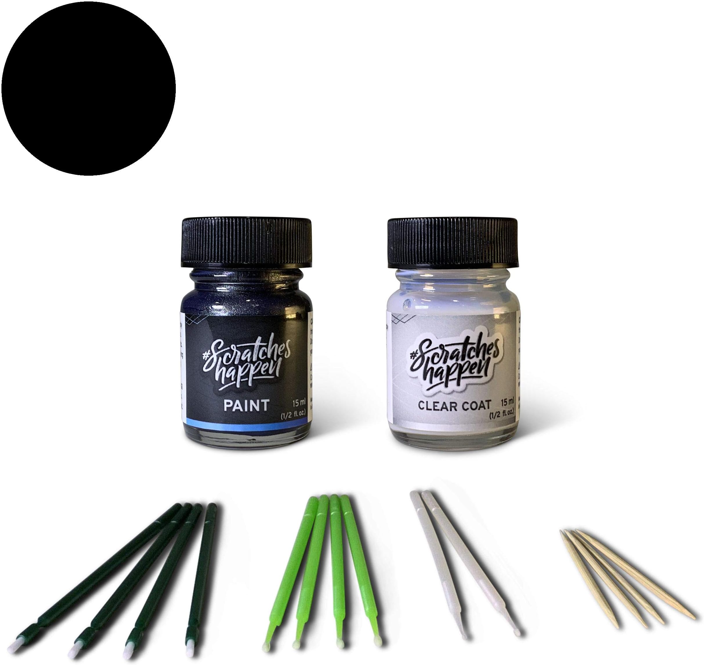 ScratchesHappen Exact-Match Touch Up Paint Kit Compatible with Renault Noir MÃtal (GND) - Essential