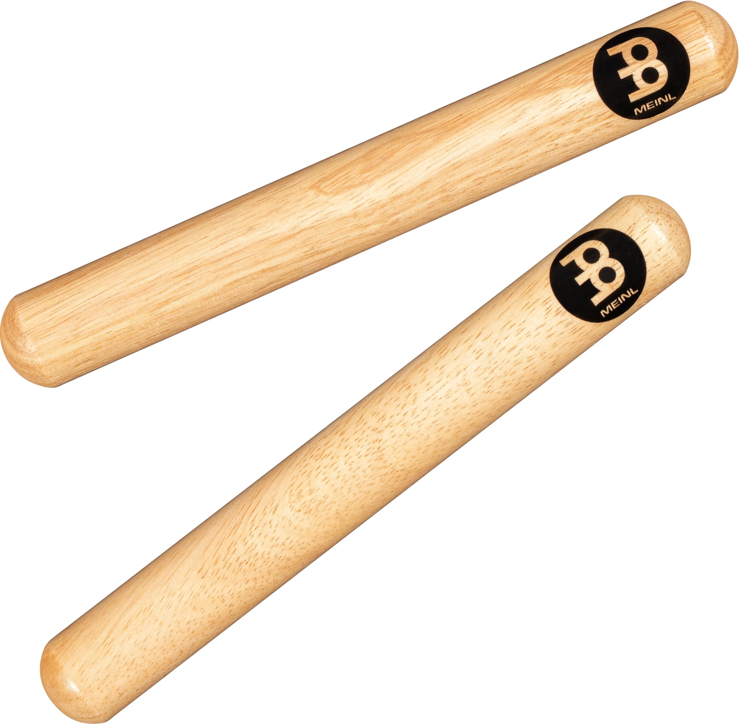 Meinl Percussion Wood Claves Classic - 1 Pair of Cylindrical Claves - With Cutting Sound - Musical Instrument - Siam Oak, Natural (CL1HW)