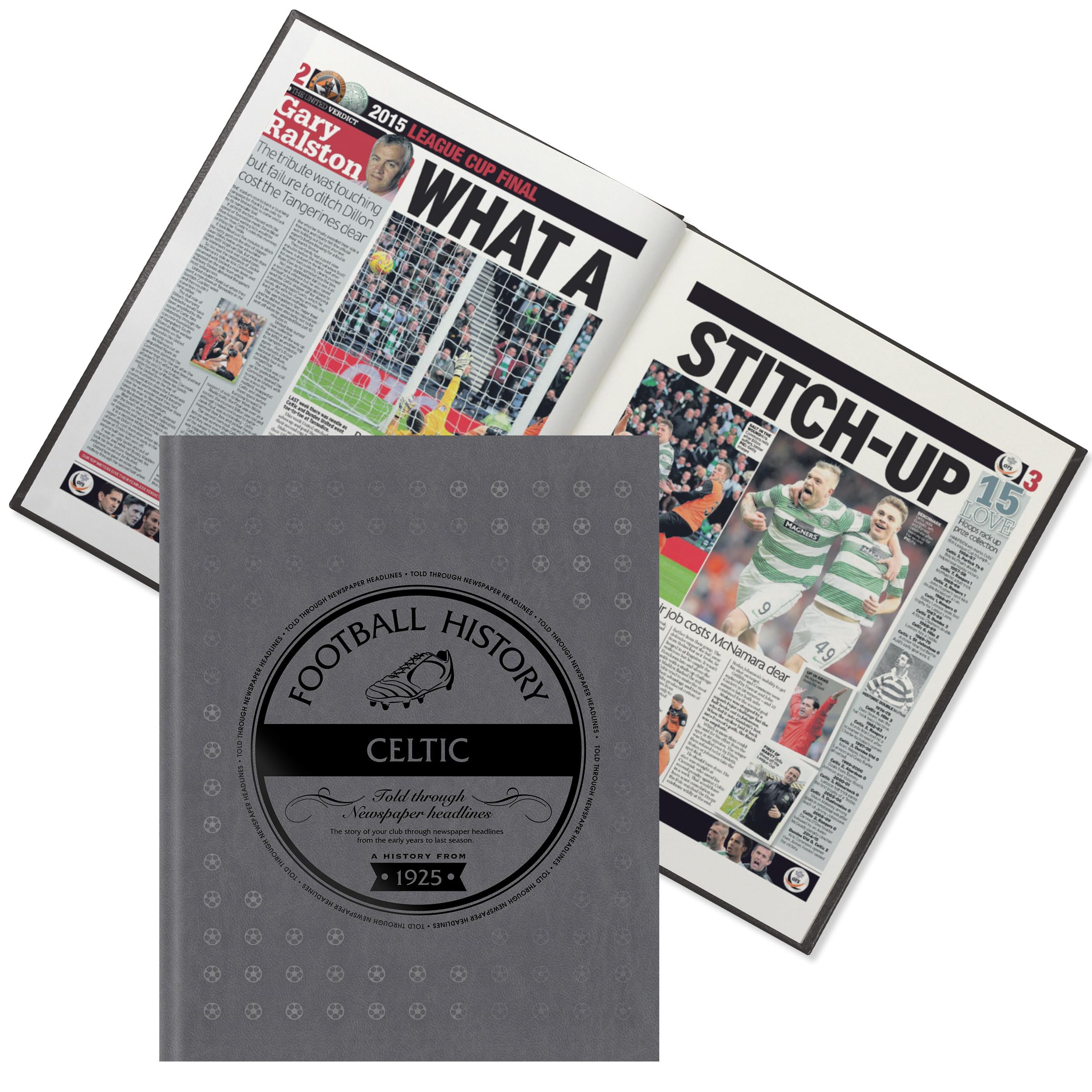 Historic Newspapers Celtic Newspaper Headlines Football Book - Gift (LAST MINUTE GIFT) Approx A3 in size - CONTENT UP TO 2023 - Fast Delivery! Buy NOW and PERSONALISE LATER! (Celtic 2023) — image 1