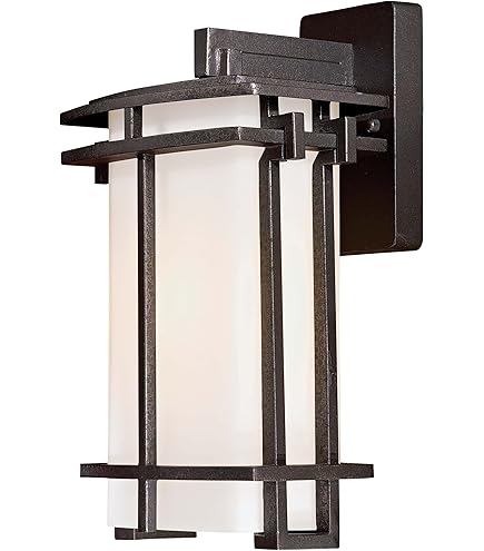 The Great Outdoors By Minka Lavery Kirkham 1-Light Bronze Outdoor Wall-Mount Lantern Sconce 8101