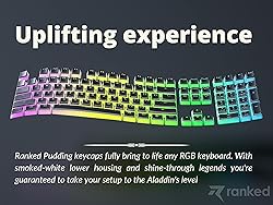 Ranked Pudding PBT Keycaps | 112 Double Shot