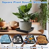 Sibosen 6 Pack Square Plant Saucer 29x29 cm 12 Inch Plastic Water Drip Tray view 7
