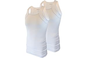 Different Touch 2 Pack Men's Tank Tops Square Cut Muscle Rib A-Shirts