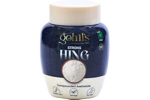 GOHIL'S Gohil’s Organic Hing Powder 3.5oz (100g),Compound Asafoetida, Strong Heeng (Inguva powder) for Cooking. Hing Spice pantry offers - Perungayam Katti|Asafetida Salt free Indian Seasoning