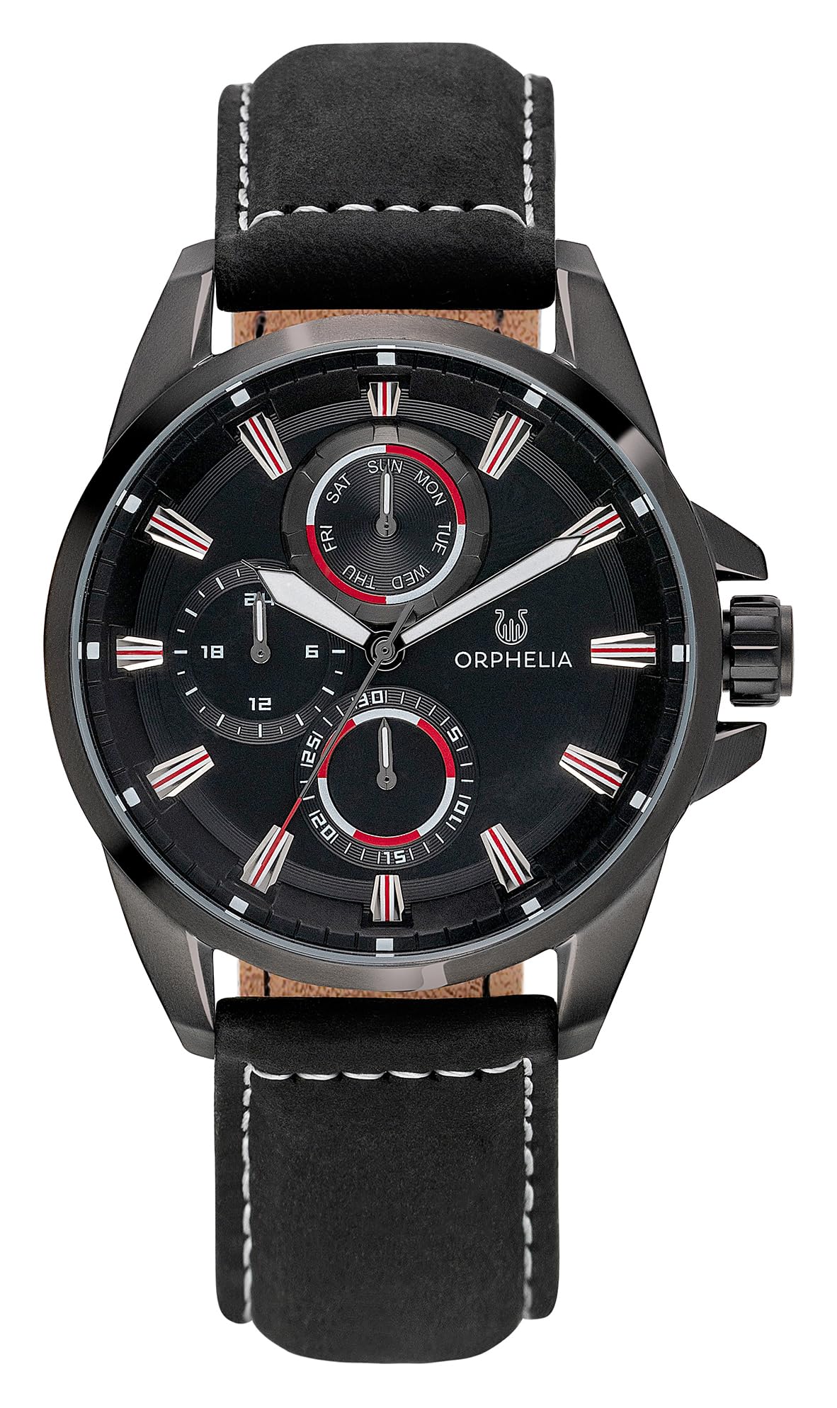 Orphelia Men's Multi Dial Quartz Watch with Leather Strap OR71900