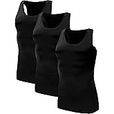 NELEUS Men's 3 Pack Athletic Compression Under Base Layer Sport Tank Top