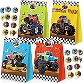 24pcs Monster Truck Goodie Bags - Monster Party Favors & Decorations for Boys' Birthday Parties