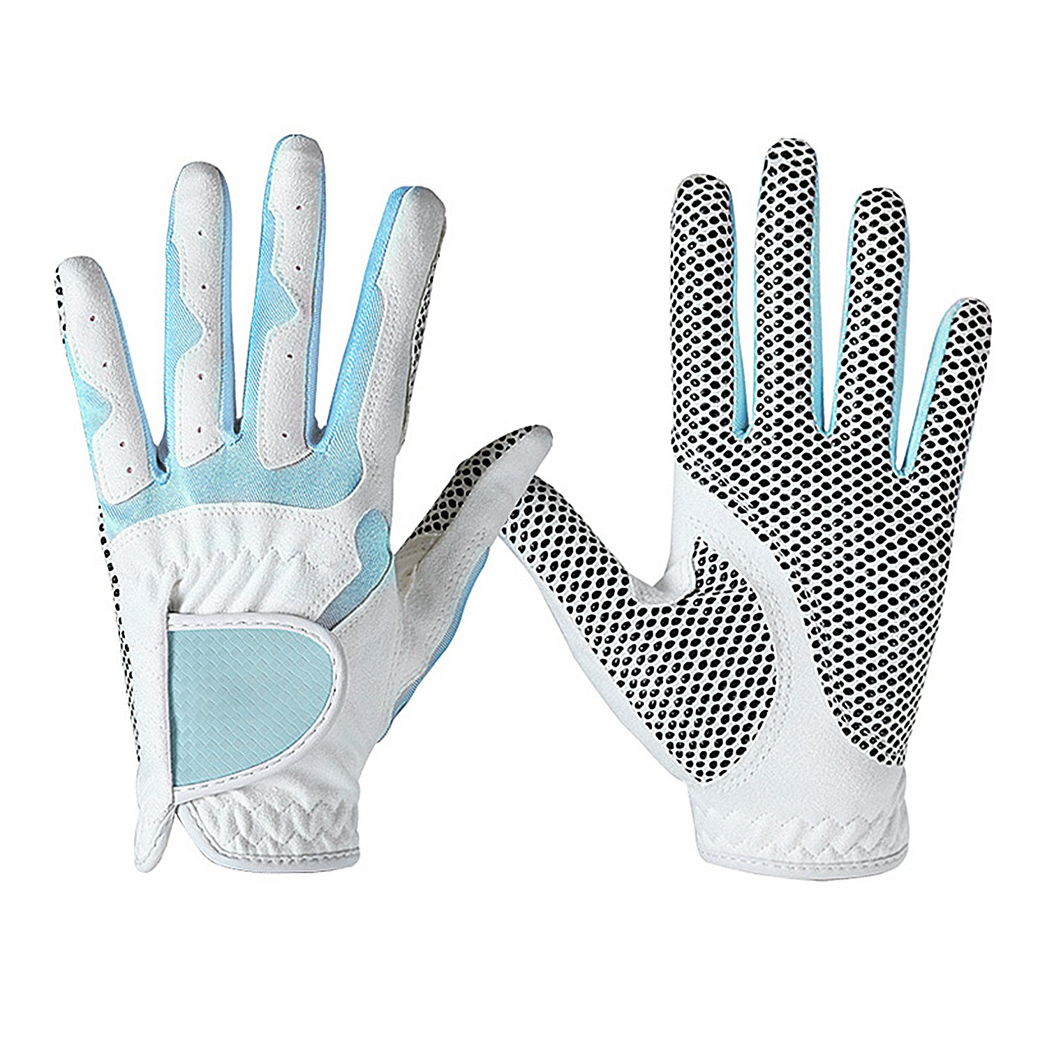 1 Pair Golf Gloves for Left & Right Hand, All Weather Golfing Gloves Mittens, Anti-slip, Breathable Durable & Wear Resistant, Full Fingers Protective Sports Rain Gloves for Women Girls Ladies