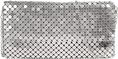 Parfois - Clutch - Bolso De Fiesta Big Mesh - Mujer - Talla M - Plateado :  Amazon.es: Zapatos y complementos
