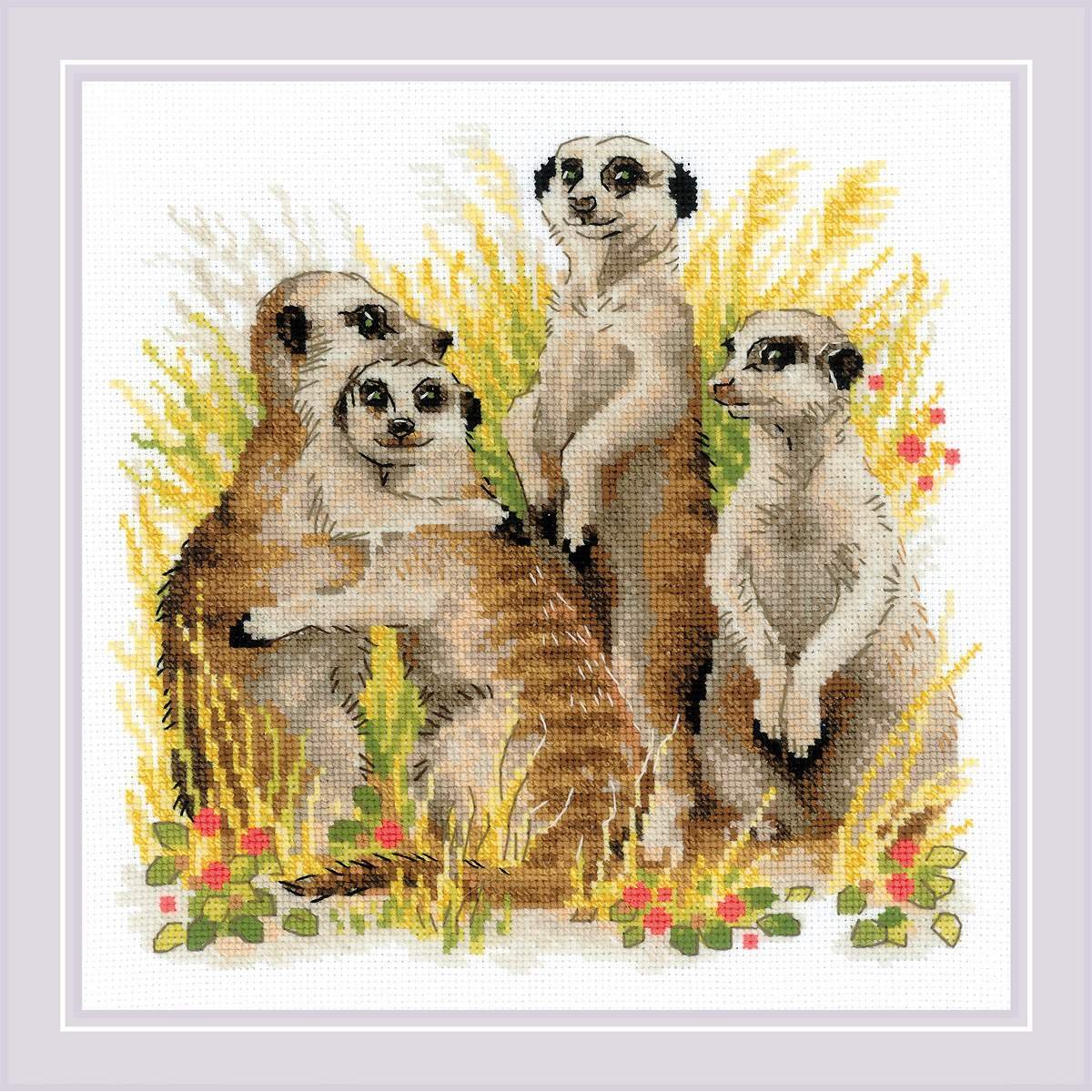 RIOLIS Cross Stitch Kit - 1761 - Meerkats