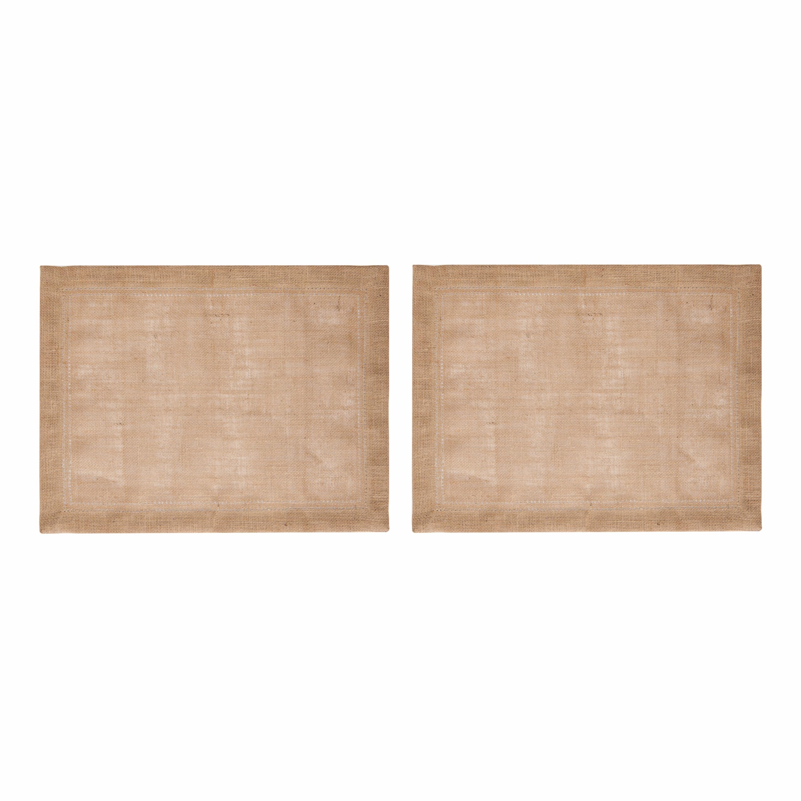 Mikasa 2pc Jute Rectangular Placemats, Natural, 35cm x 45cm, Tagged