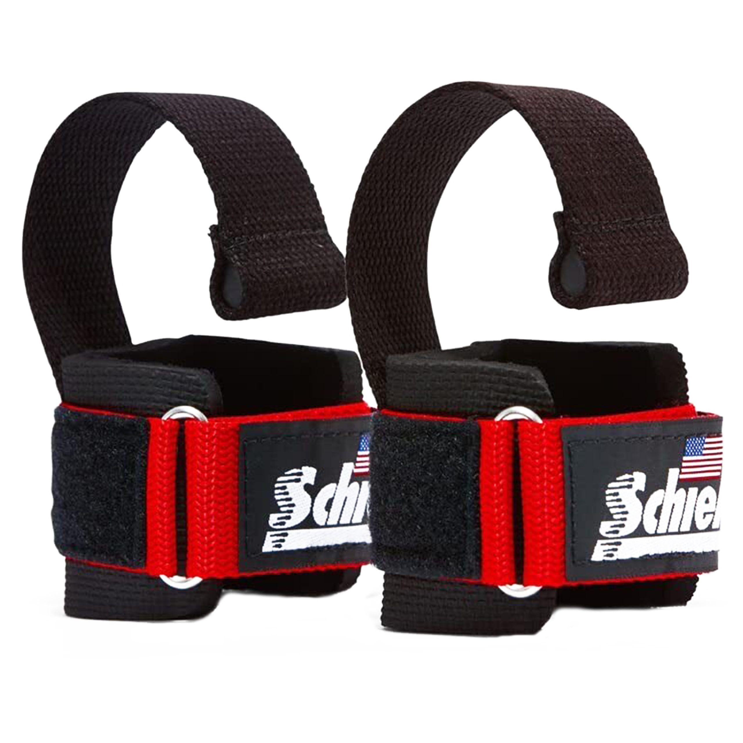 Schiek Lifting with Wrist Support and Wall Plugs, red