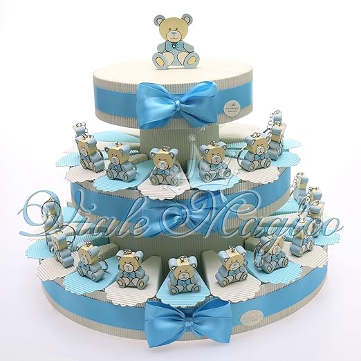 title=Torte Bomboniere Battesimo Prima Comunione Nascita Confettata Alzatina