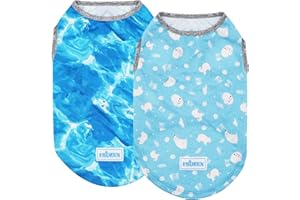 KYEESE 2 Pack Dog Cooling Shirts for Small Dogs Breathable Instant Cooling Dogs Vest Lightweight for Summer Dog Clothes