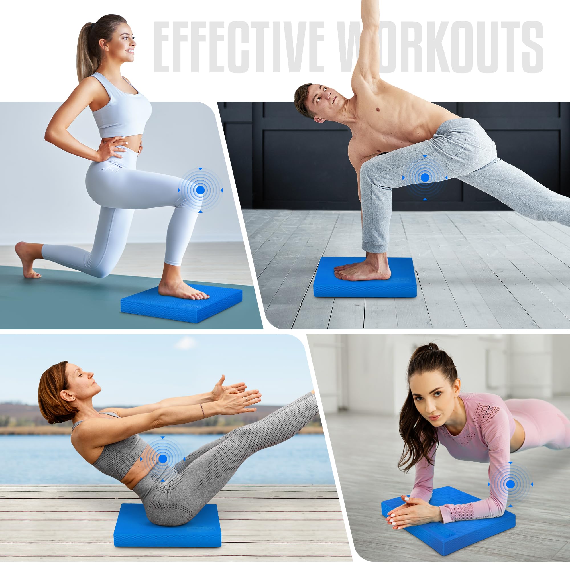 Yes4All Large Balance Pad, Non-Slip Mat For Yoga & Strength