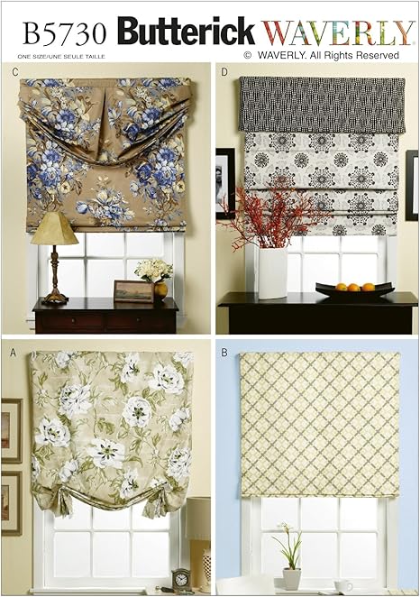 Amazon Com Butterick Patterns B5730 Window Shade And Valance One