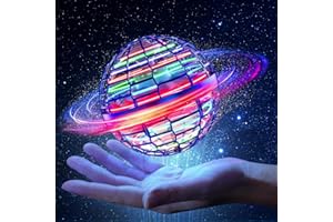 EAFZV Flying Ball Toy, Flying Orb Hover Ball Hand Controlled Mini Drone Galactic Fidget Fly Spinner Cosmic Globe Boomerang wi