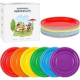 Kochorie 60 Pieces Rainbow Disposable Paper Plates 9 Inch Heavy Duty Dinner Plates, Solid Color, Table Decorations Party Supplies for Birthdays, Weddings, Daily Use