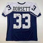 Facsimile Autographed Tony Dorsett Dallas Thanksgiving Day Reprint Laser Auto Football Jersey Size Men's XL