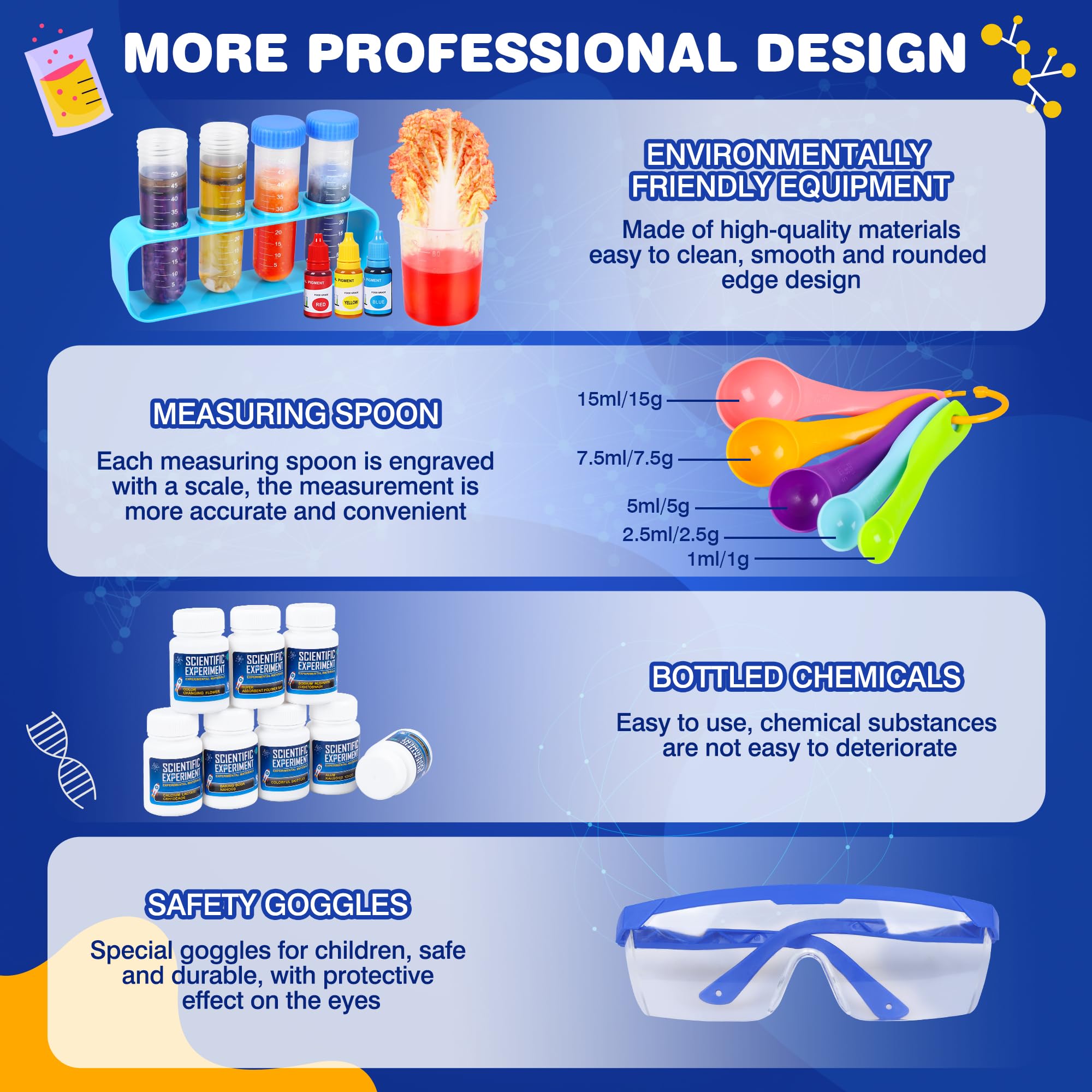 Science Kit for Kids,80 Science Lab Experiments,Scientist Costume Role Play STEM Educational Learning Scientific Tools,Birthday Gifts and Toys for 6 7 8 9 Years Old Boys Girls Kids