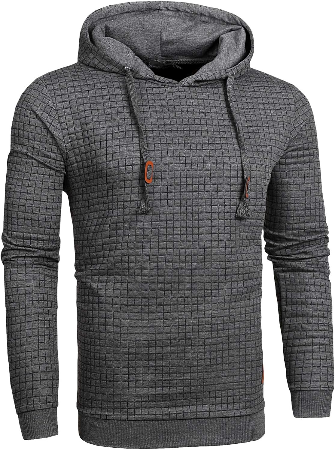 Mens Pullover Hoodie Long Sleeve Hooded Sweatshirt Casual Hoodies Square Pattern: Clothing