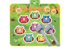 IMAGIFUN Whack a Mole Game Kids Toy for 3 4 5 6 Years Old Boys and Girls Toddler Pounding Toys with 2 hammers, Electronics Music Baby Toy Gifts with LED Lights for Birthday Early Education Development