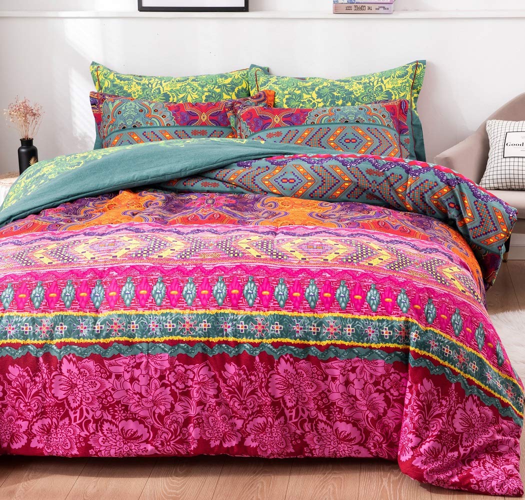 Buy SexyTownBoho Queen Comforter Set, Mandala Bohemian Pattern Printed
